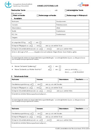 Anmeldeformular